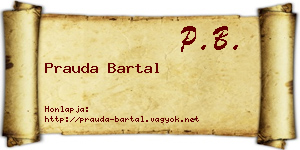 Prauda Bartal névjegykártya